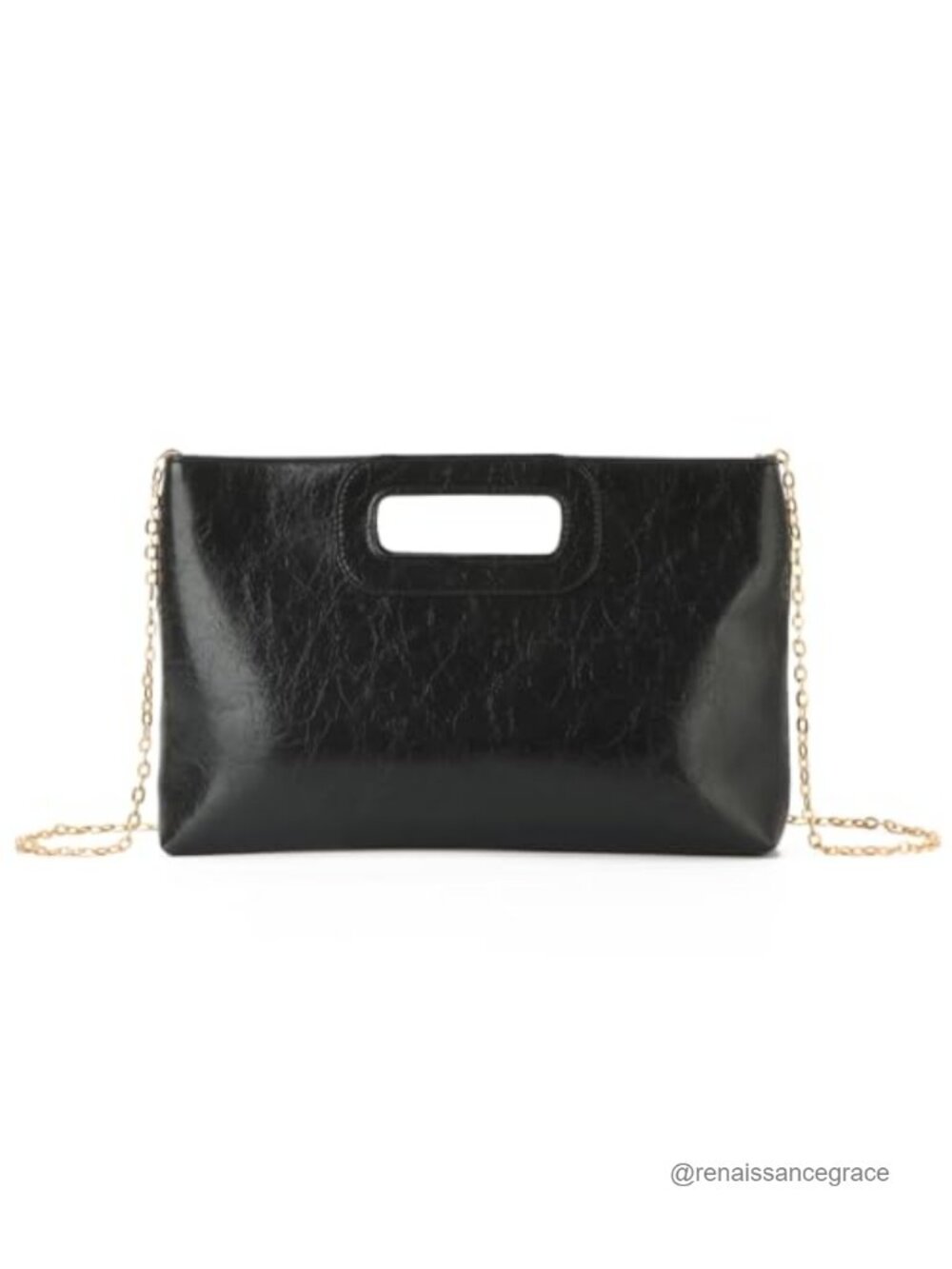 Women's Faux Leather Clutch Purse with Chain for Wedding Cocktail Prom